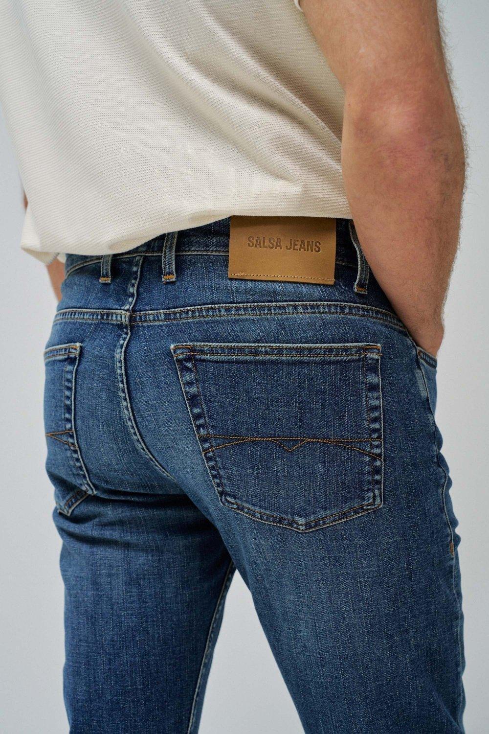Blue Slim Ankle-Length Jeans, , large image number 4