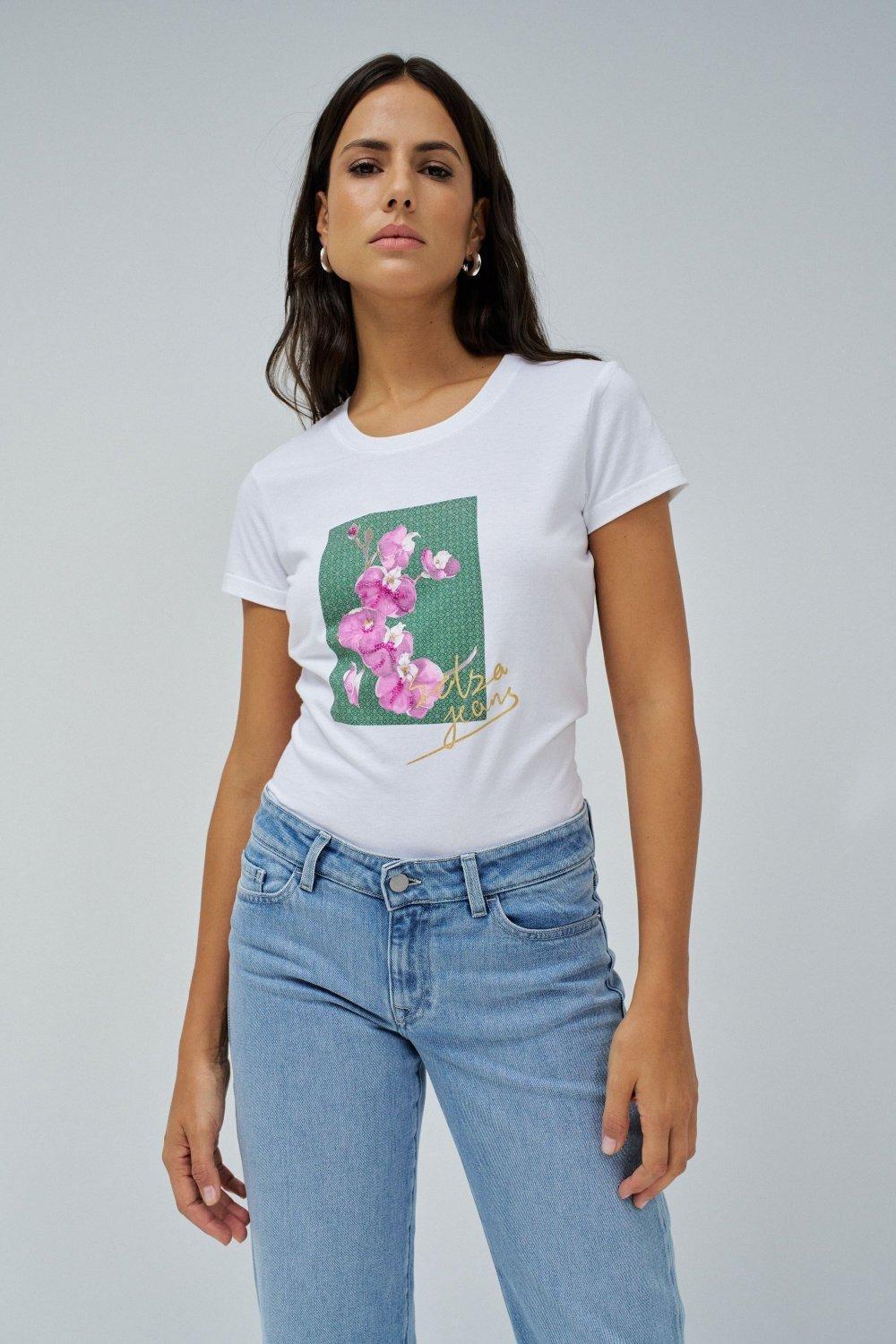 Graphic Print T-Shirt, White, medium