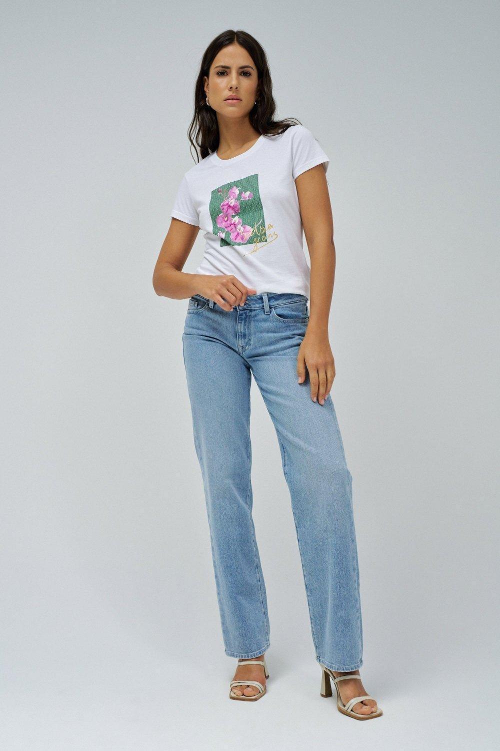 Graphic Print T-Shirt, White, large image number 1