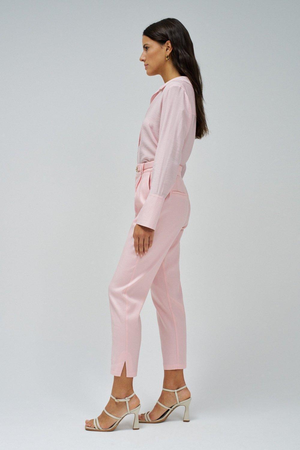 Chino In Linen, Pink, large image number 2