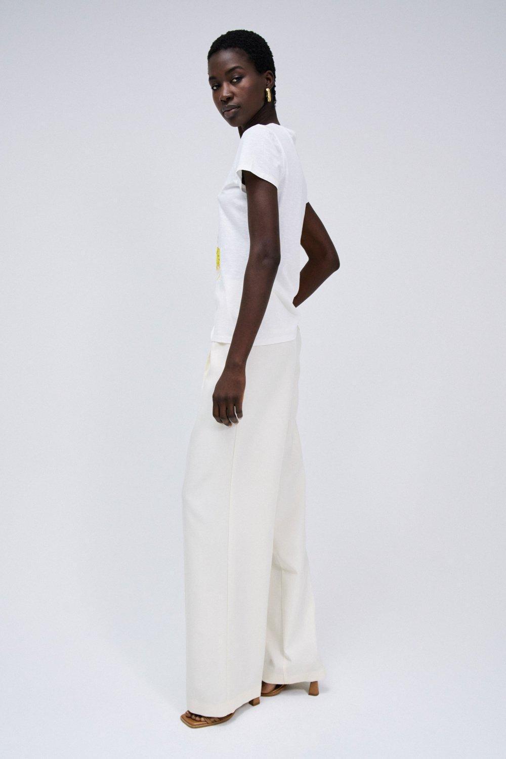 White T-Shirt With Print, , large image number 2