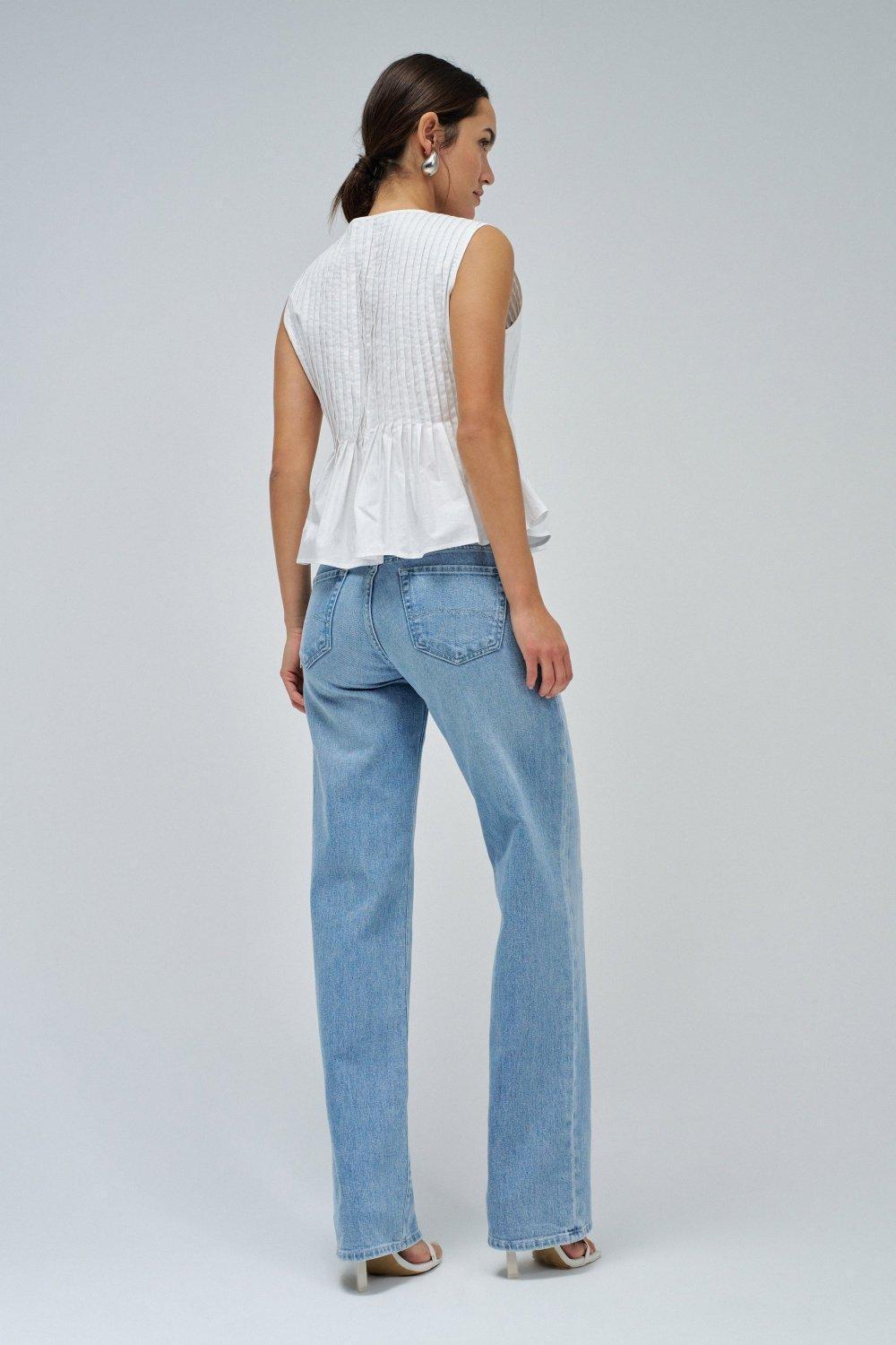 Pleated Blouse&nbsp;, White, large image number 3