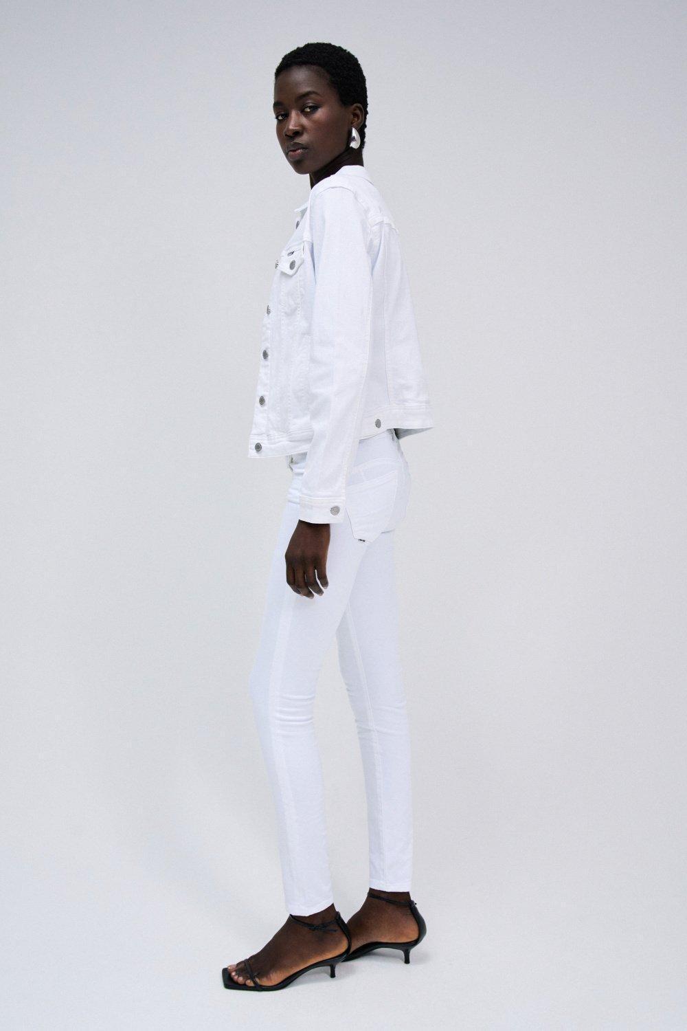 White Tinted Denim Jacket, , large image number 2
