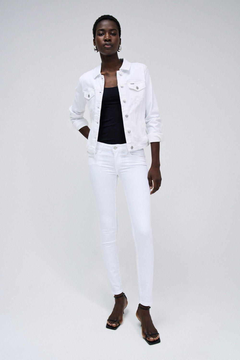 Denim Jacket, White, medium