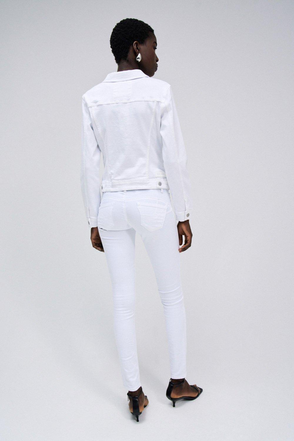 Tinted Denim Jacket, White, large image number 3
