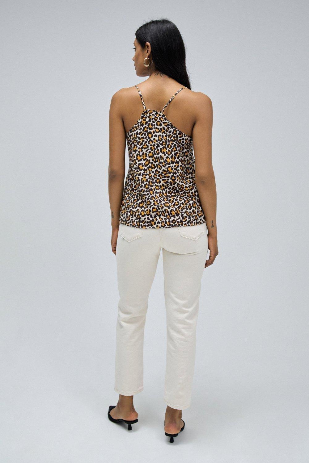 Beige Printed Laced Top, , large image number 3