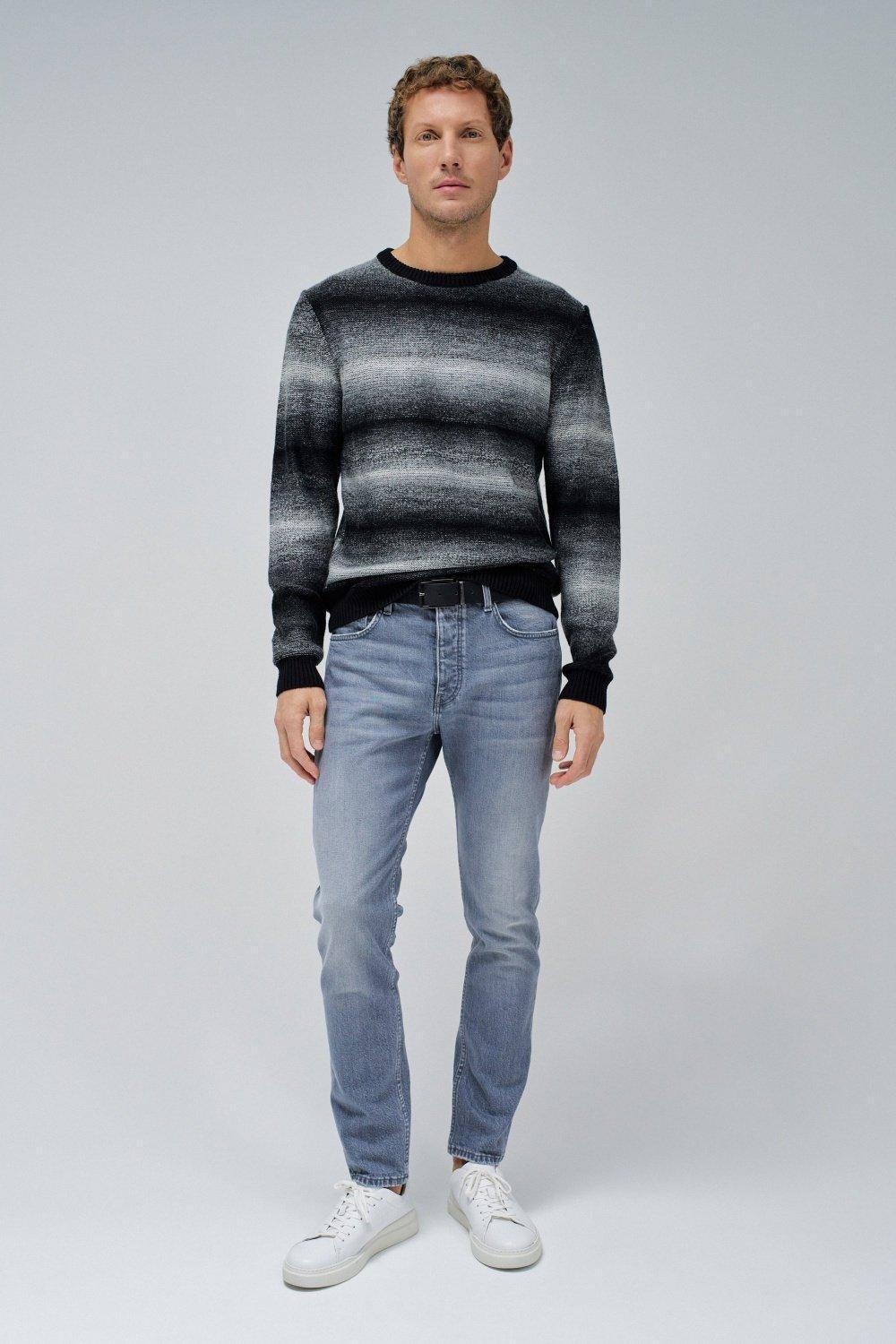 Slim Jeans With Dark Wash, Grey, large image number 1