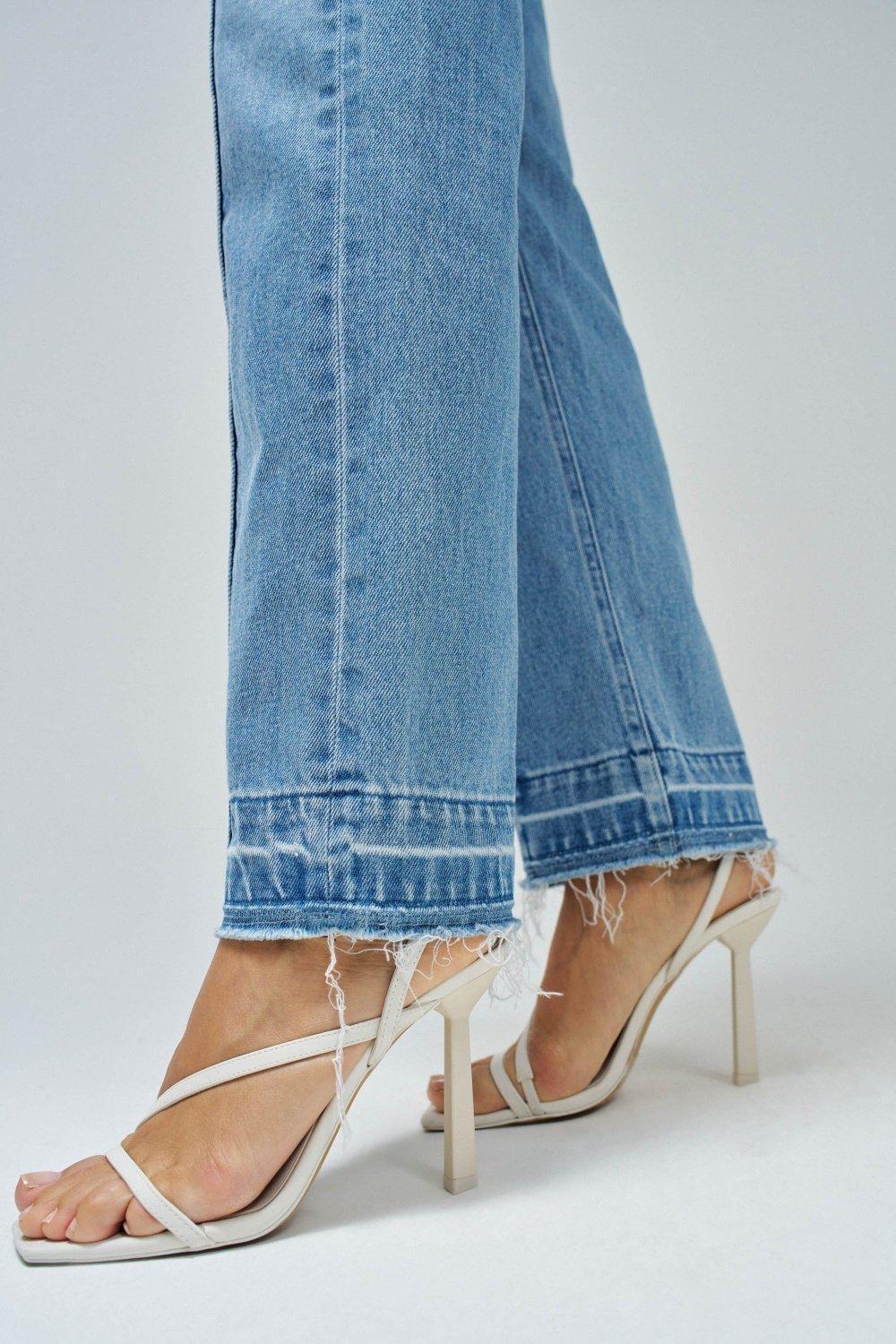 Light Wash Ankle-Length Denim Jeans, Blue, large image number 4