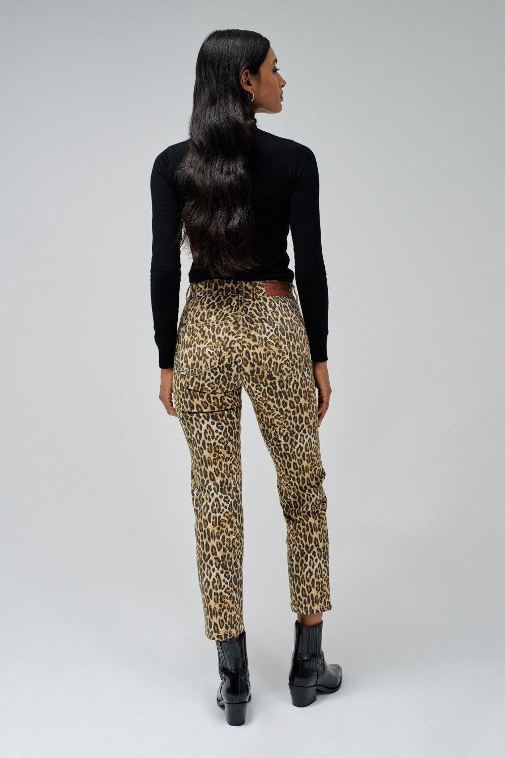 Animal Print Push In Jeans, Blue, large image number 3