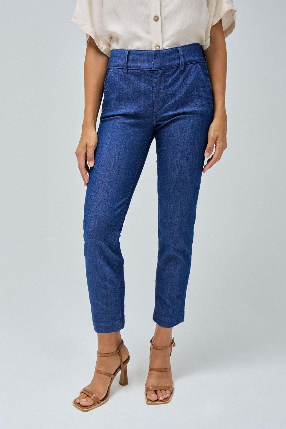 Secret Chino Push In Cropped Slim, Blue, medium