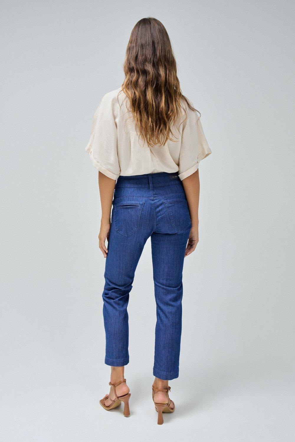 Secret Chino Push In Cropped Slim, Blue, large image number 3