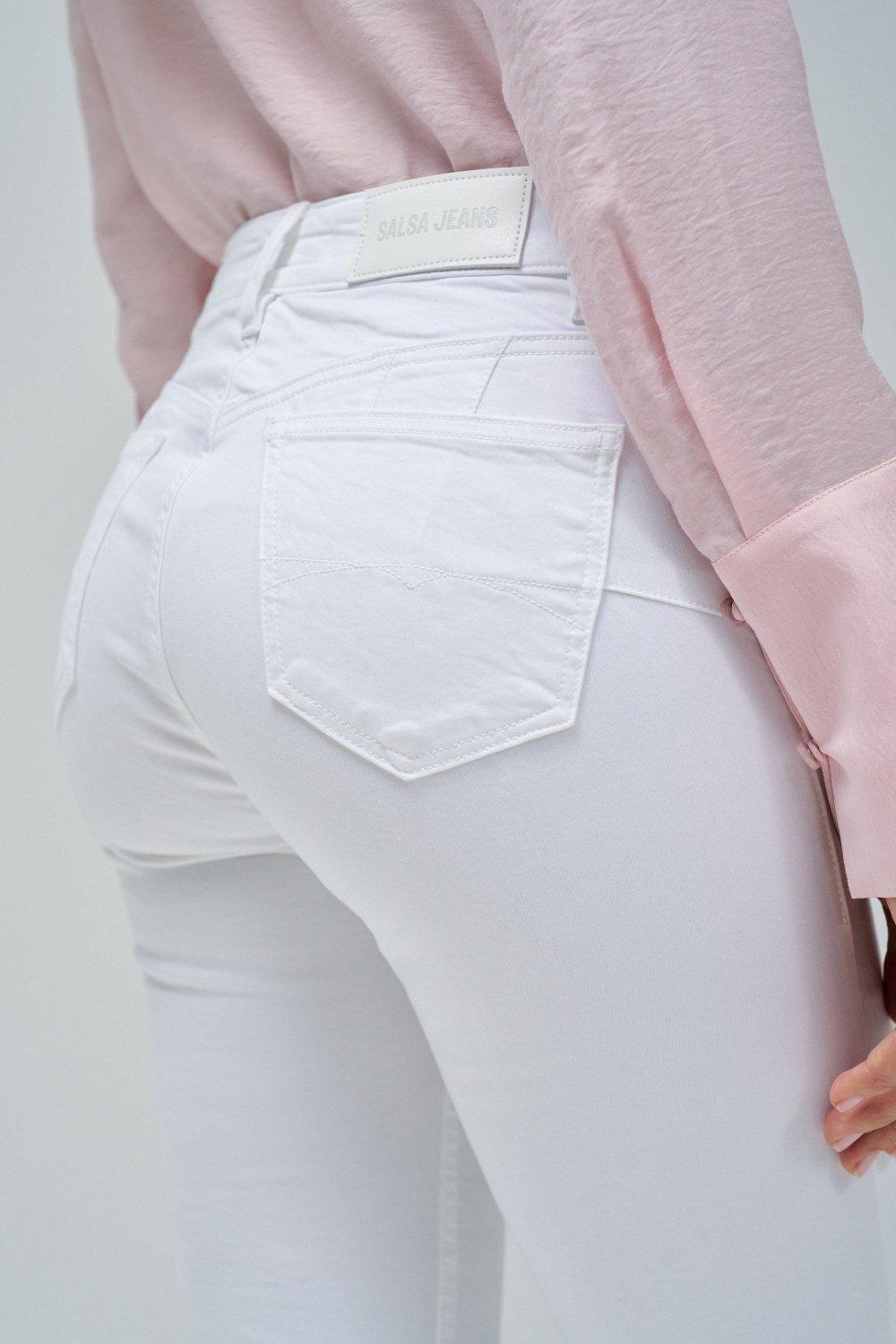 Destiny Push Up Flare Jeans, White, large image number 9
