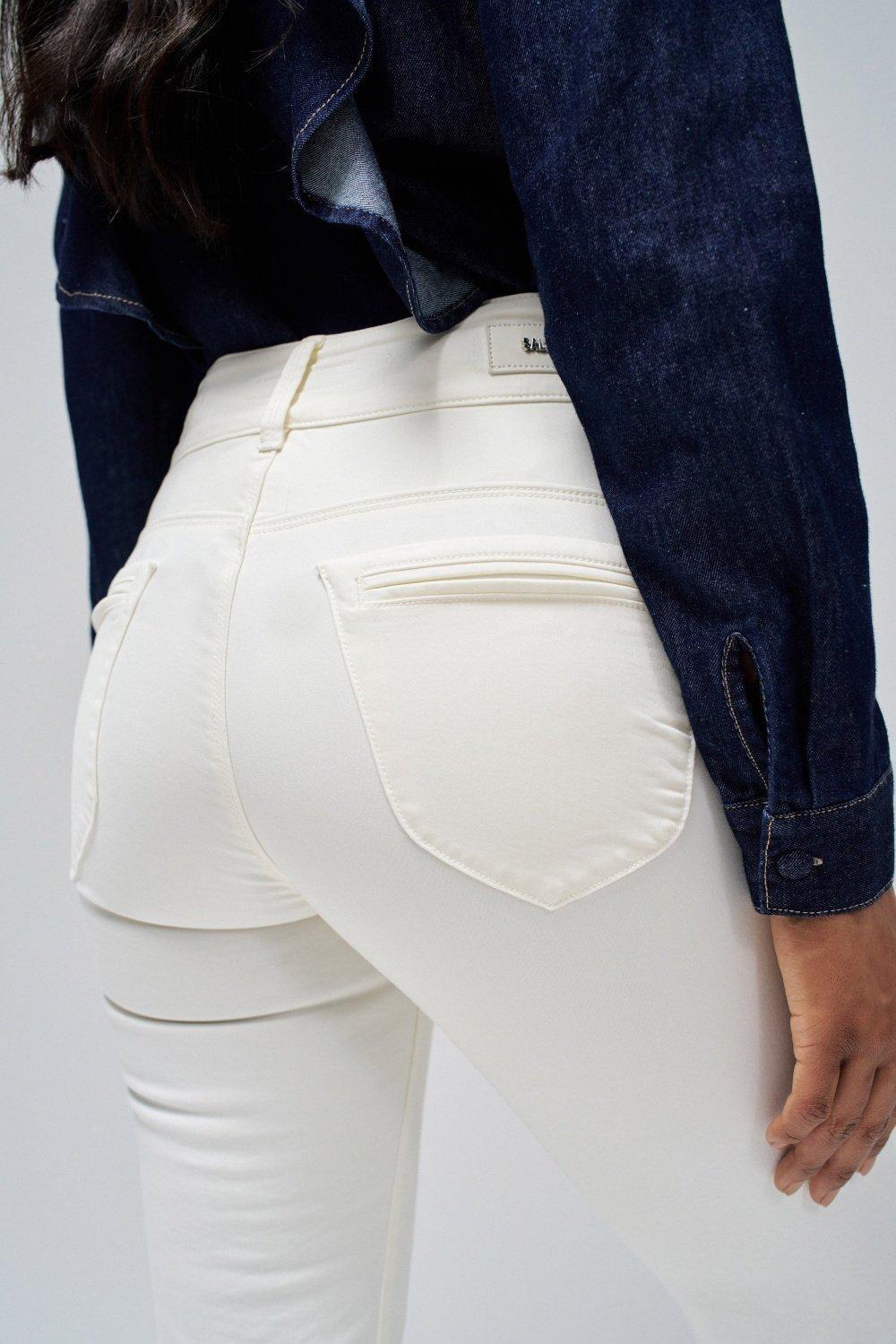Cream Plain Ankle-Length Chino, , large image number 4