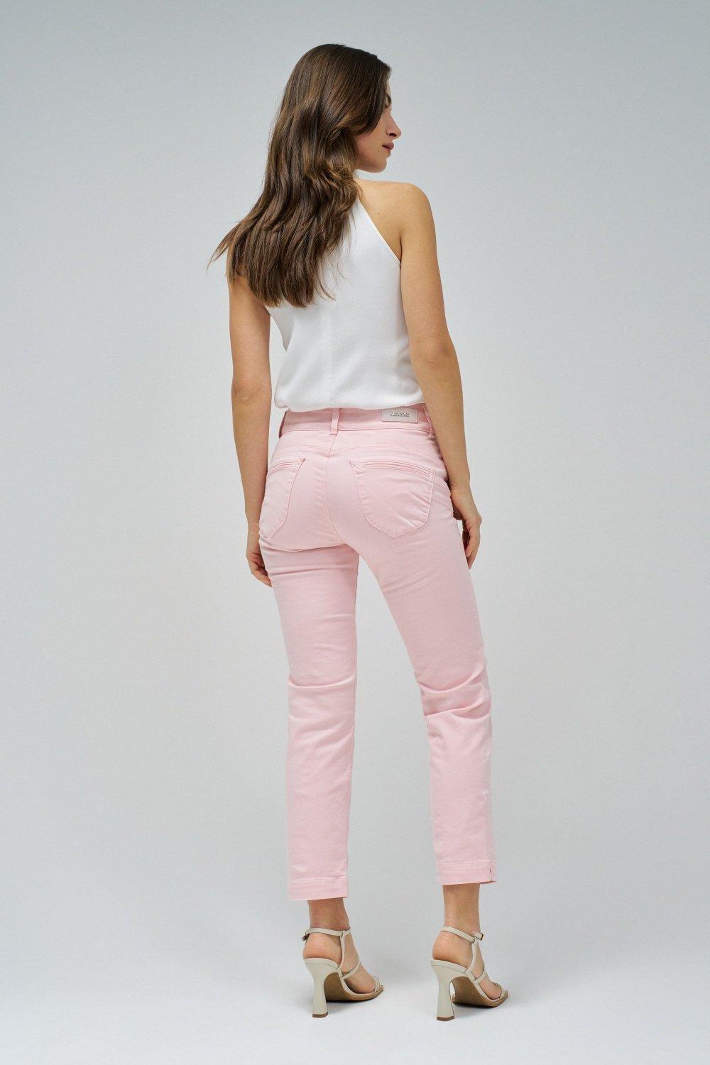 White Denim Ankle-Length Jeans, , large image number 3