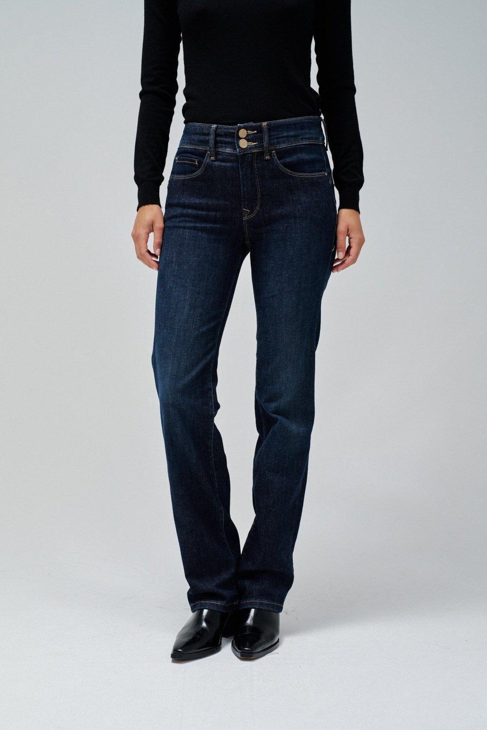 Secret Straight Jeans , Navy, medium