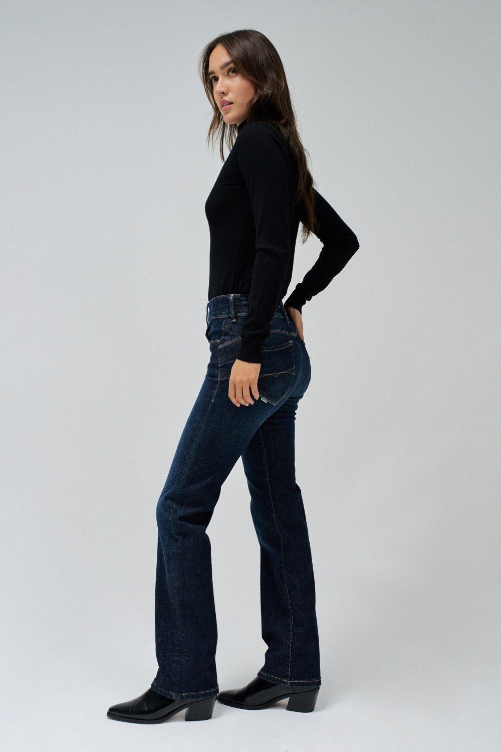 Jeans Secret Push In Straight, Navy, large image number 2