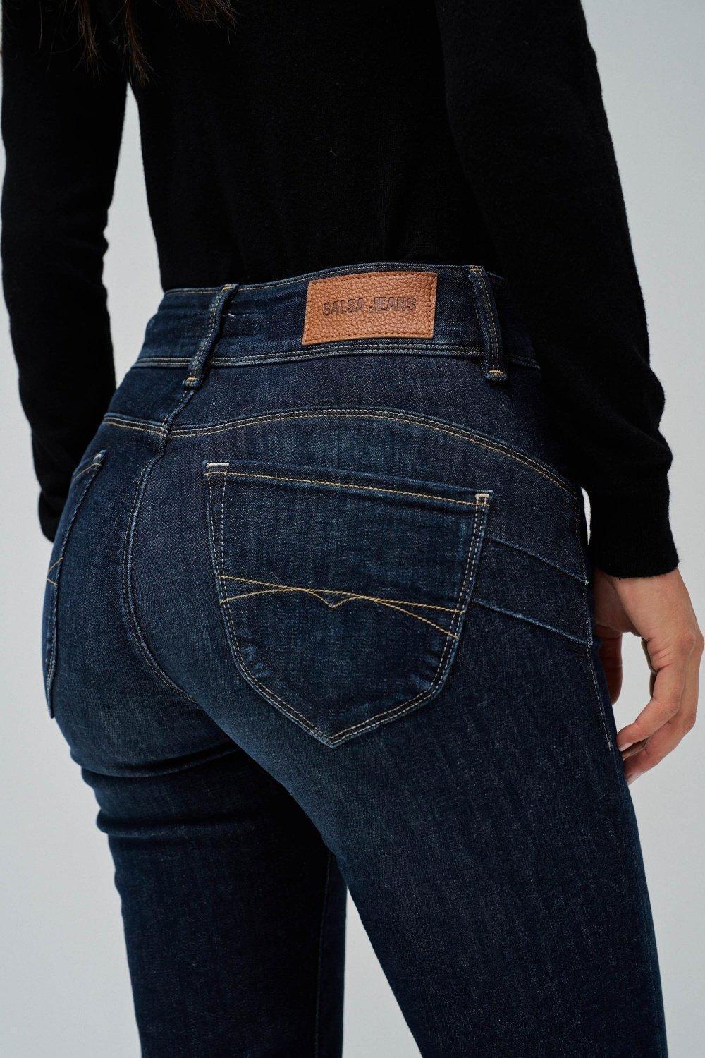Jeans Secret Push In Straight, Navy, large image number 4