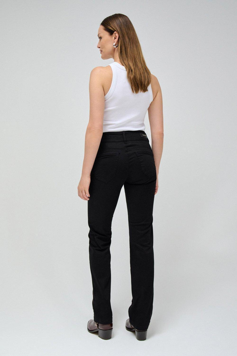 Black Boot Cut Ankle-Length Jeans, , large image number 5