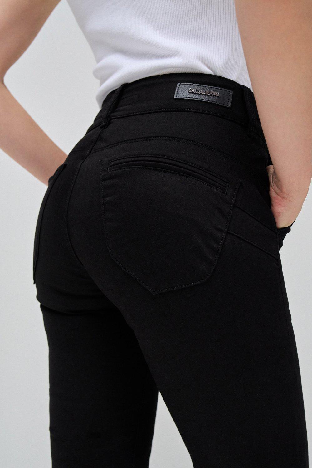 Black Boot Cut Ankle-Length Jeans, , large image number 8