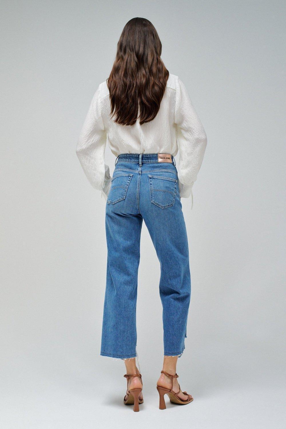 Blue ed Denim Wide-Leg Jeans, , large image number 3