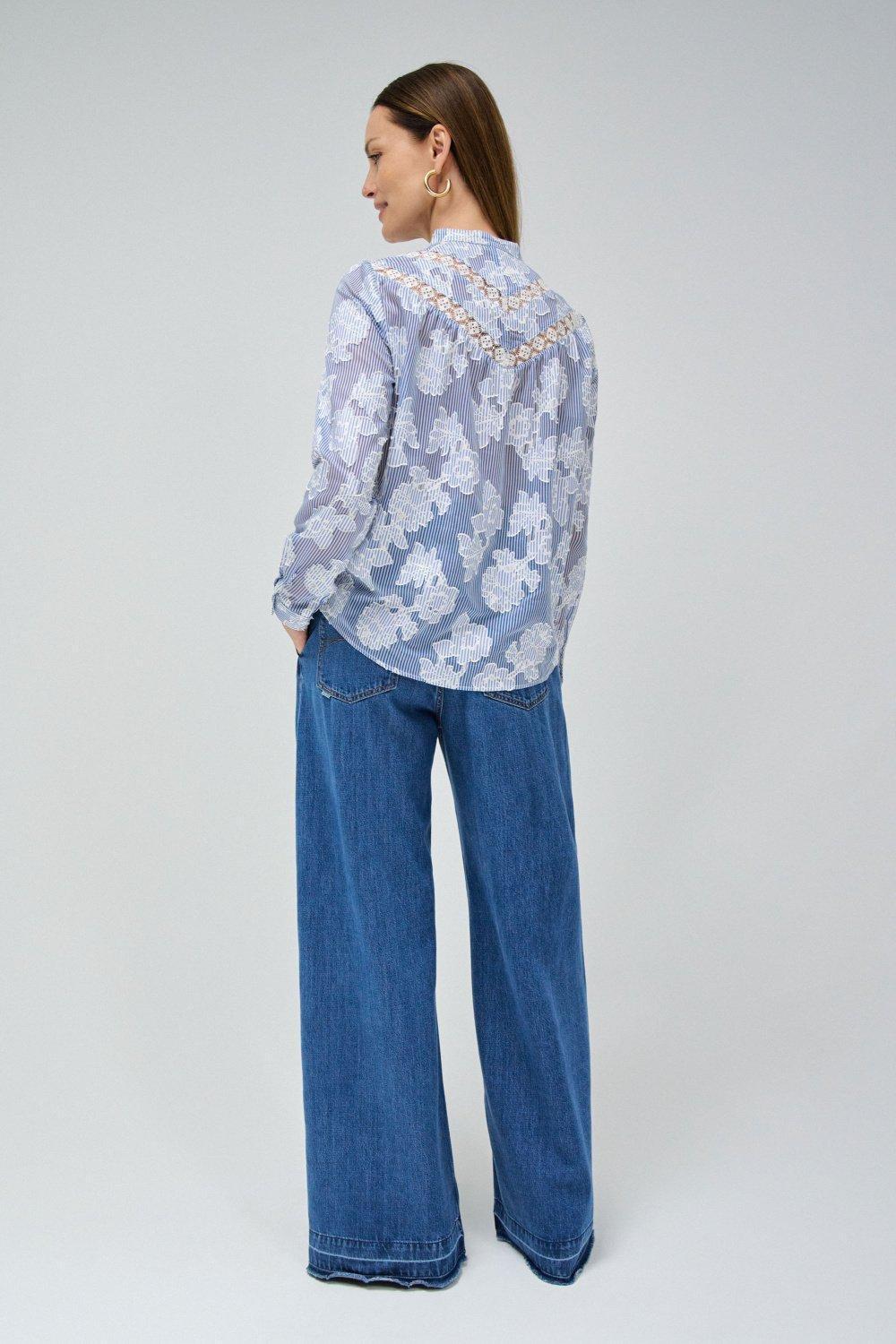White Floral Blouse, , large image number 3