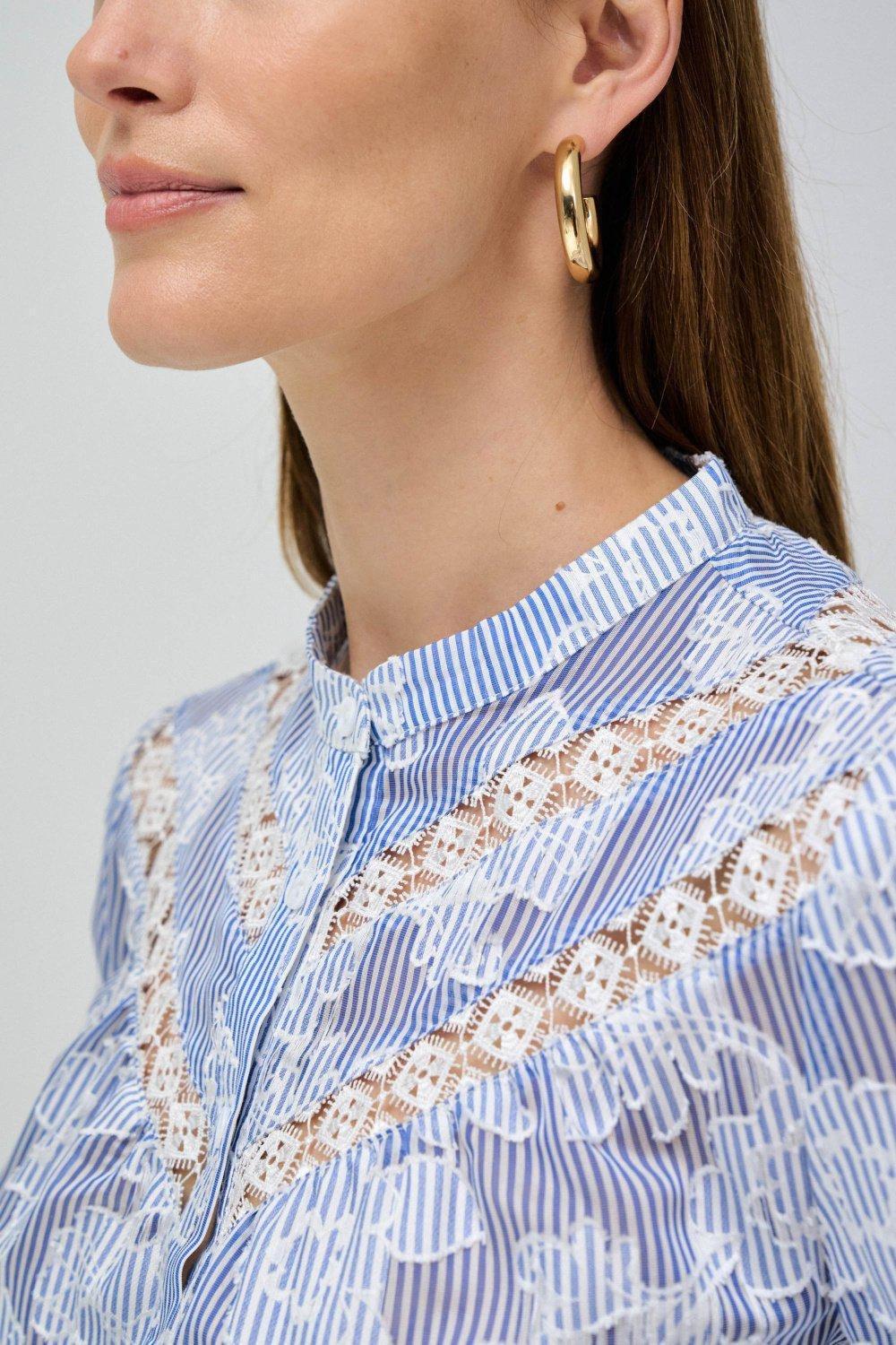 White Floral Blouse, , large image number 4