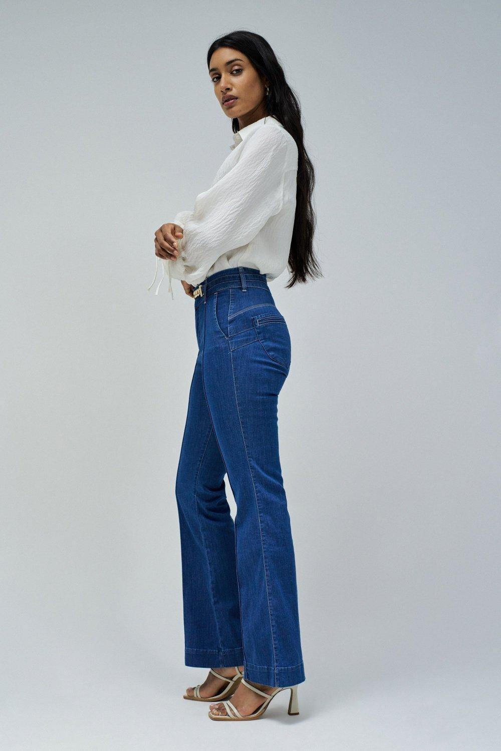 Dark Blue ed Denim Flare, , large image number 2