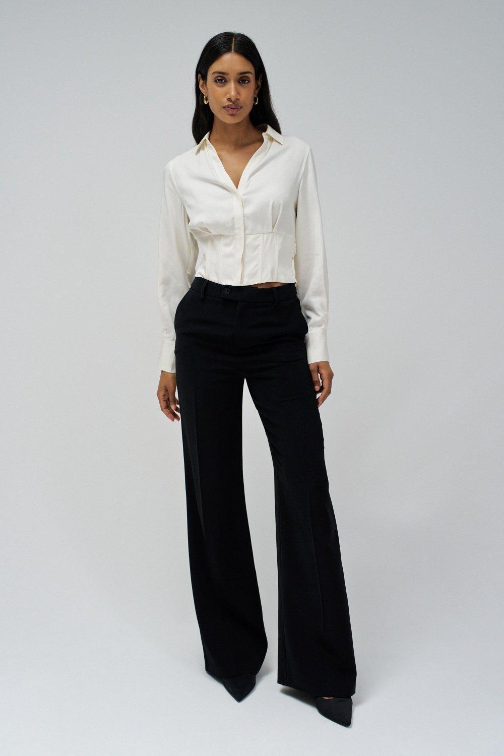 White Plain Button Down Shirt, , large image number 1