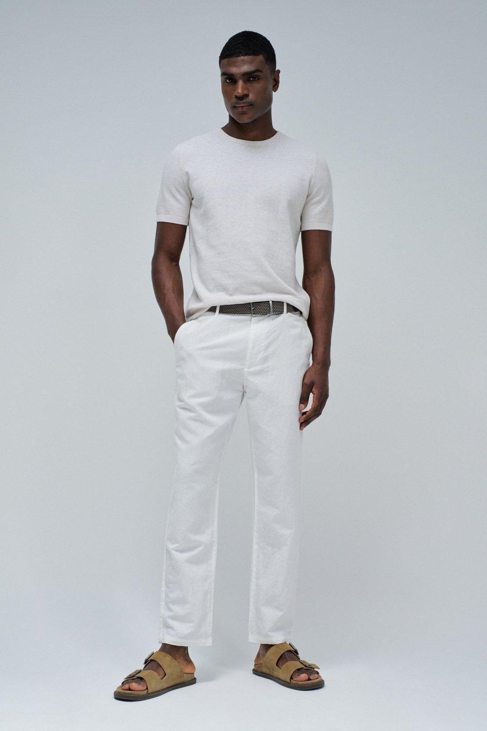 Beige Textured T-Shirt, , large image number 1