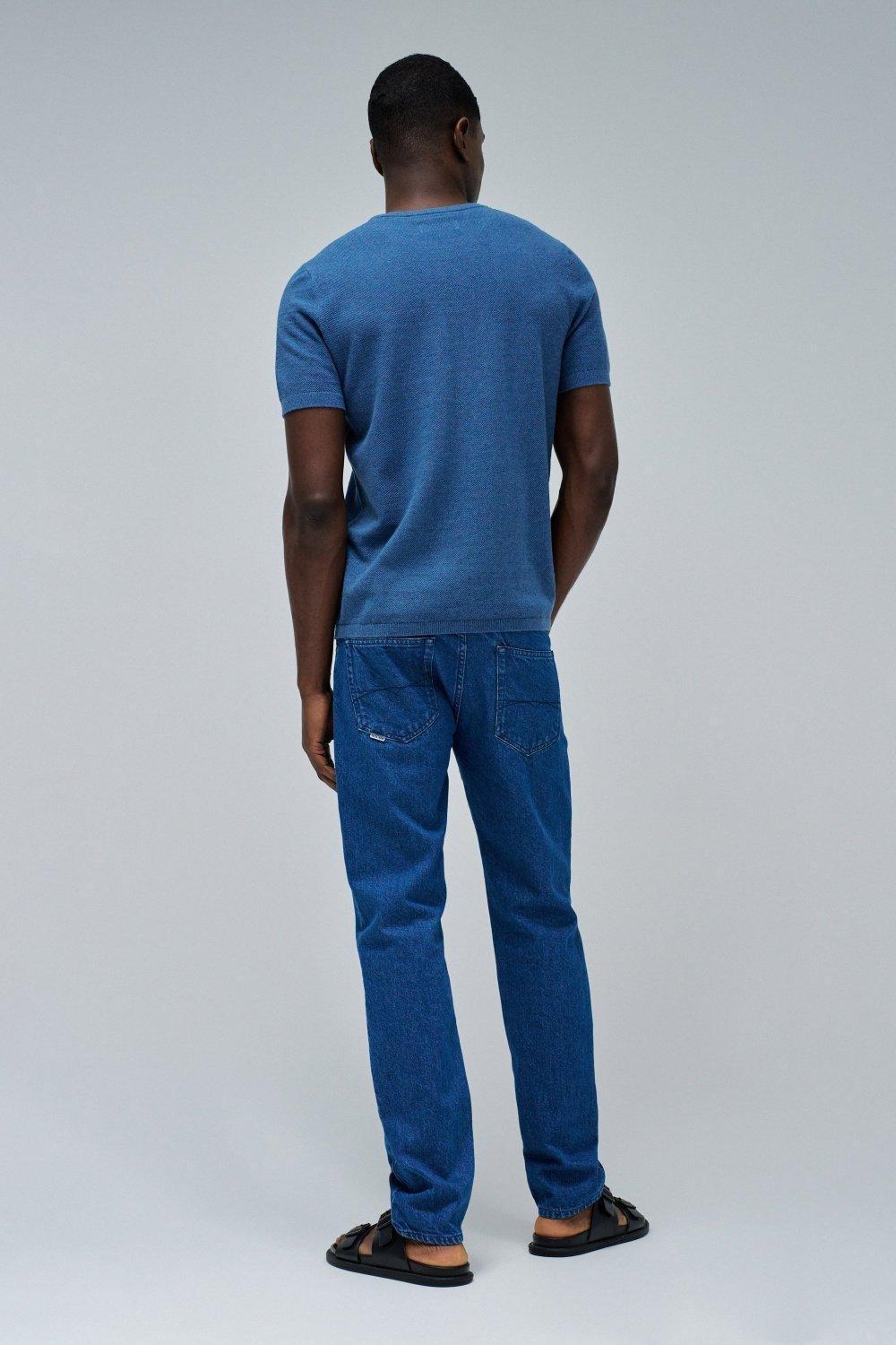 Blue Textured T-Shirt, , large image number 3