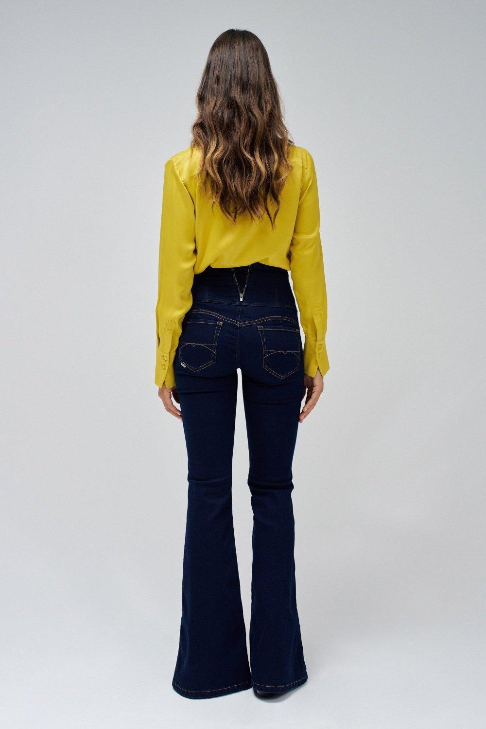 Diva Flare Jeans, Dark Blue, large image number 3