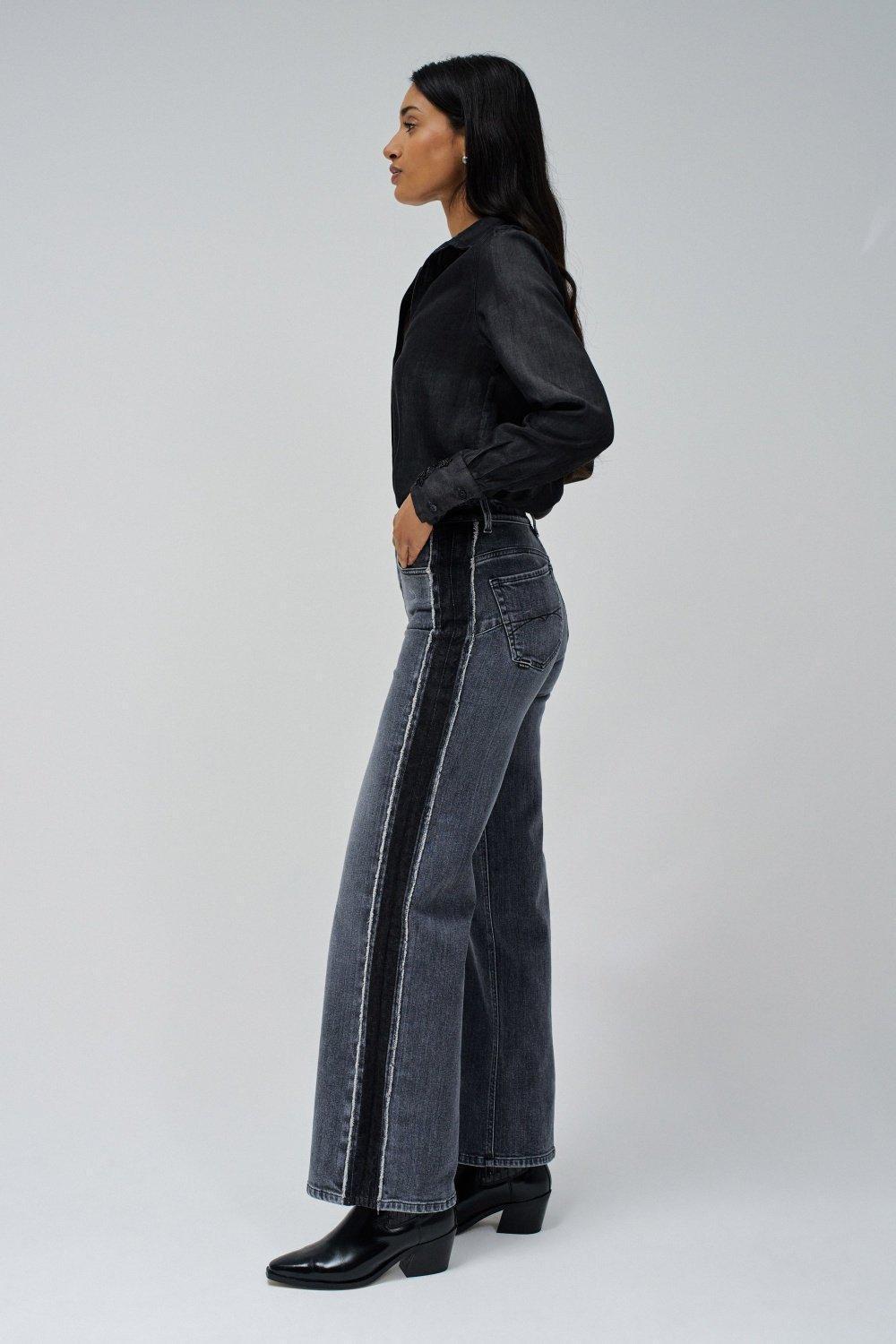 Grey ed Denim Wide-Leg Jeans, , large image number 2
