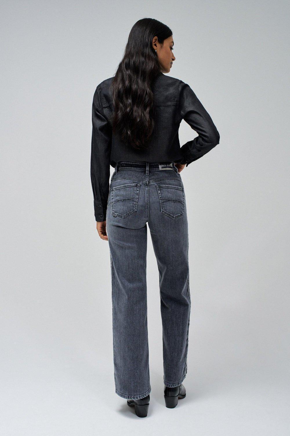 Grey ed Denim Wide-Leg Jeans, , large image number 3