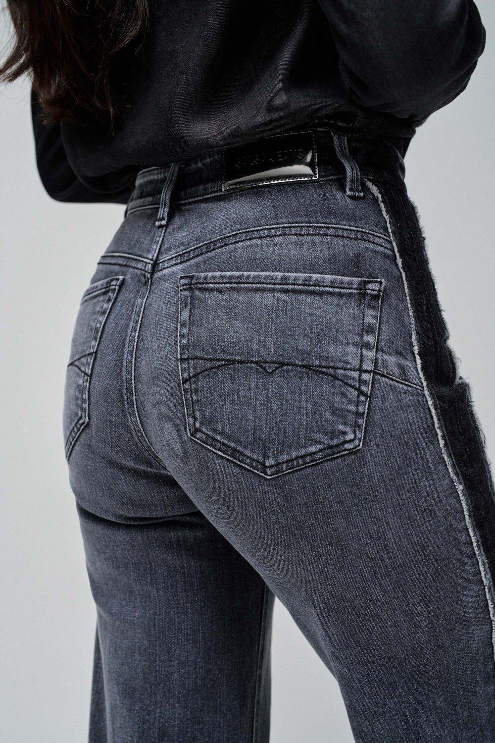 Grey ed Denim Wide-Leg Jeans, , large image number 4