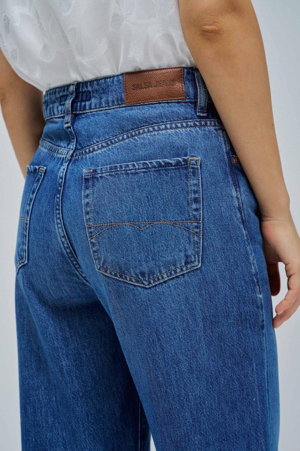 Blue Wide Leg Jeans, , large image number 4