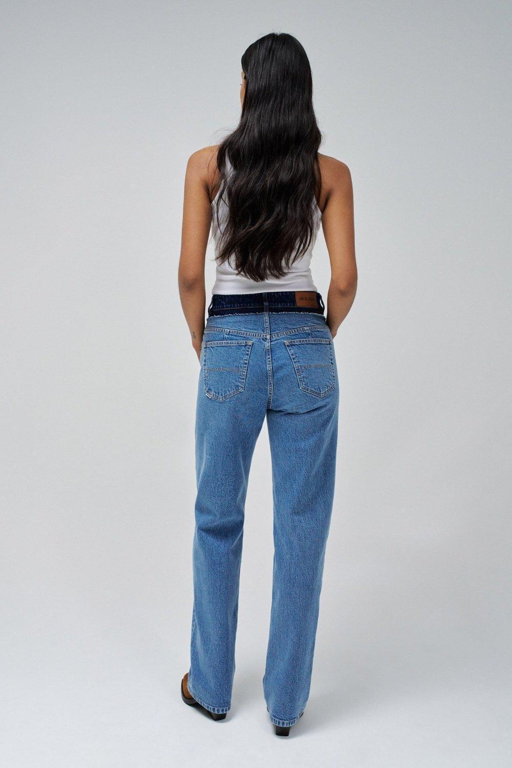 Blue Denim True Straight Jeans, , large image number 3