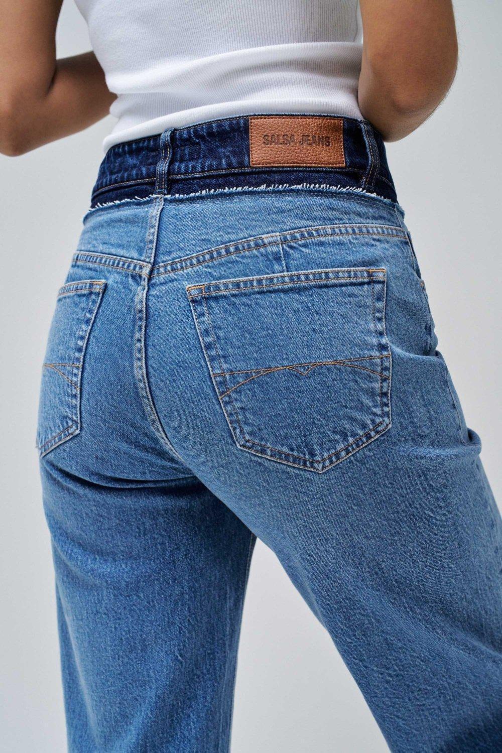 Blue Denim True Straight Jeans, , large image number 4