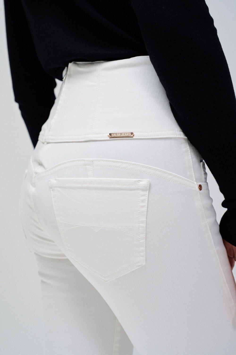 Diva Super Flare Jeans, White, large image number 4