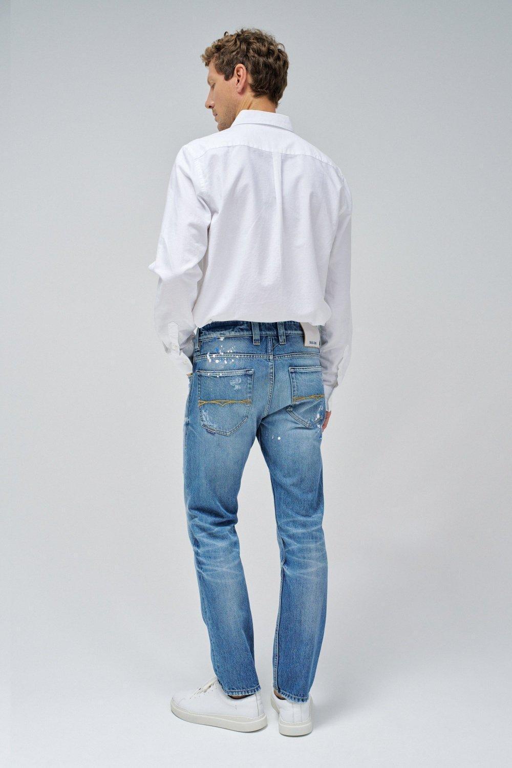 Blue Embellished Ankle-Length Jeans, , large image number 3