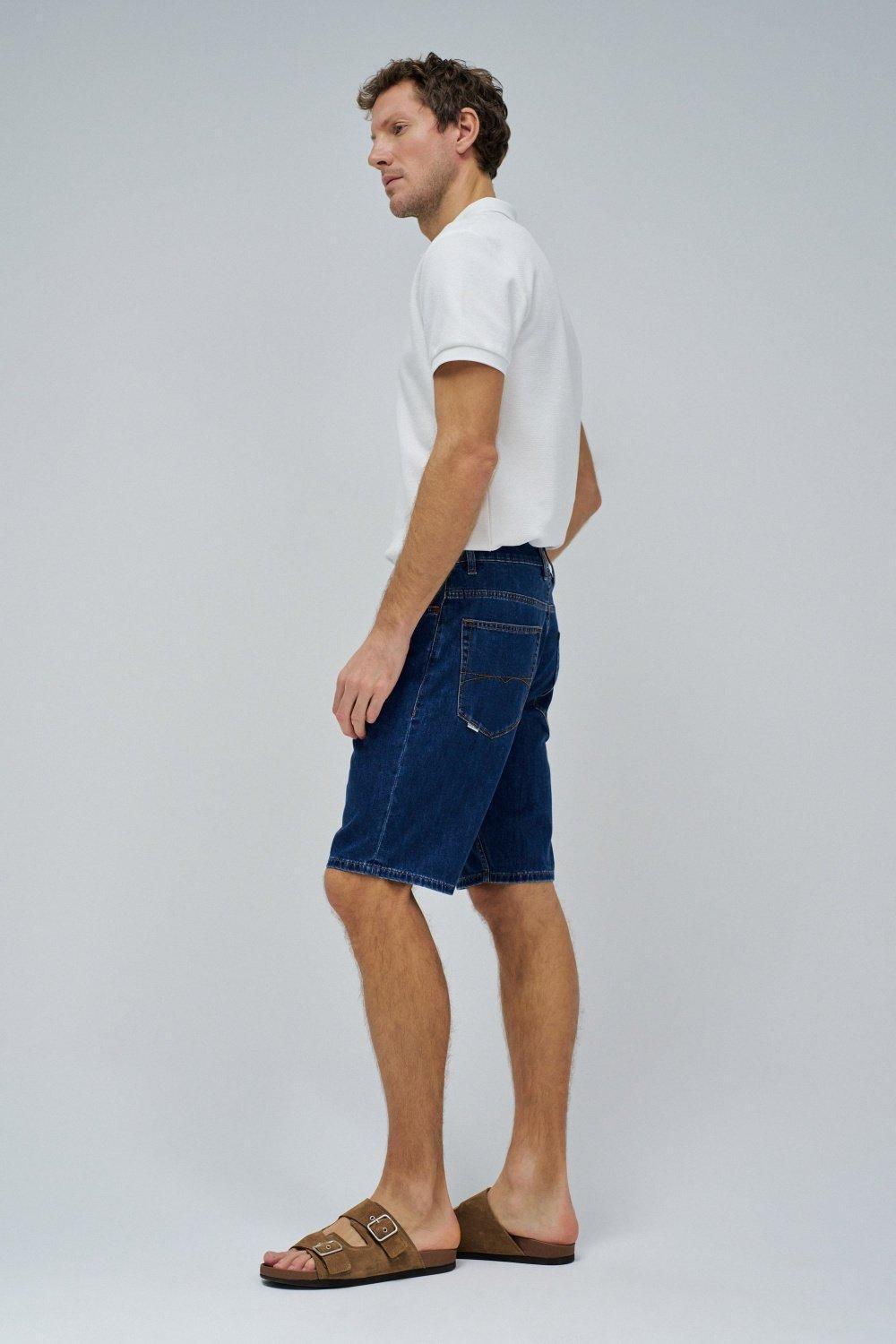 BLUE REGULAR FIT SHORTS, , large image number 2