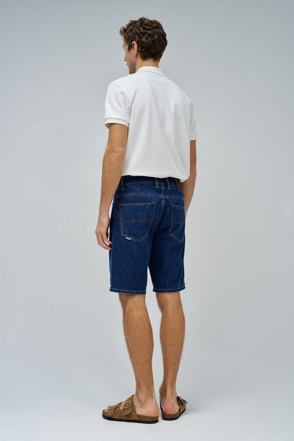 BLUE REGULAR FIT SHORTS, , large image number 3