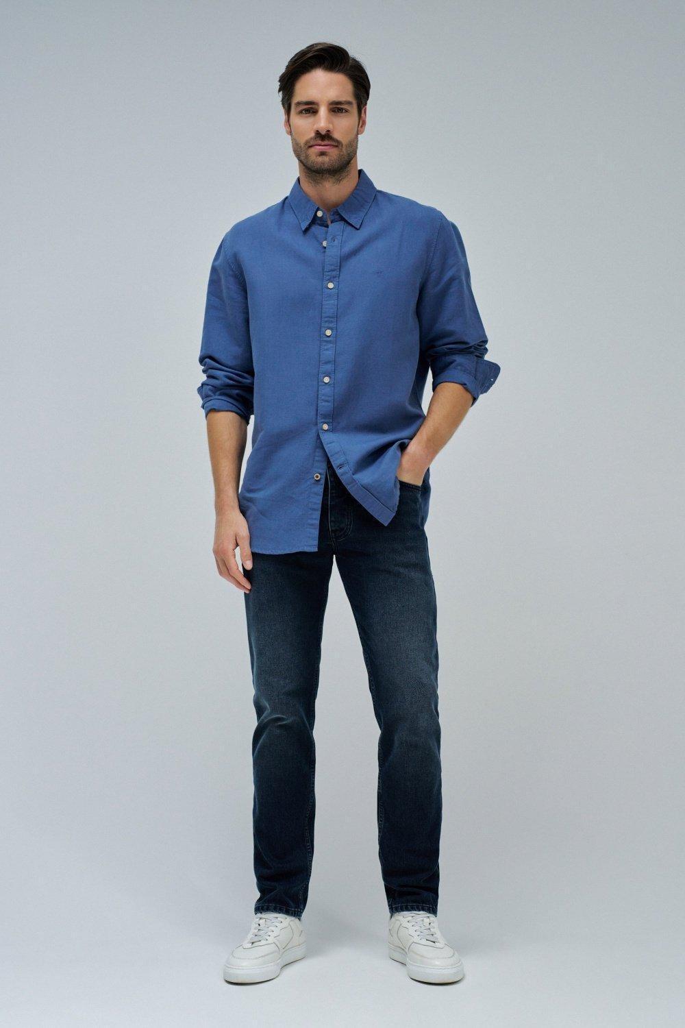 Blue Regular Fit S-Repel Jeans, , large image number 1
