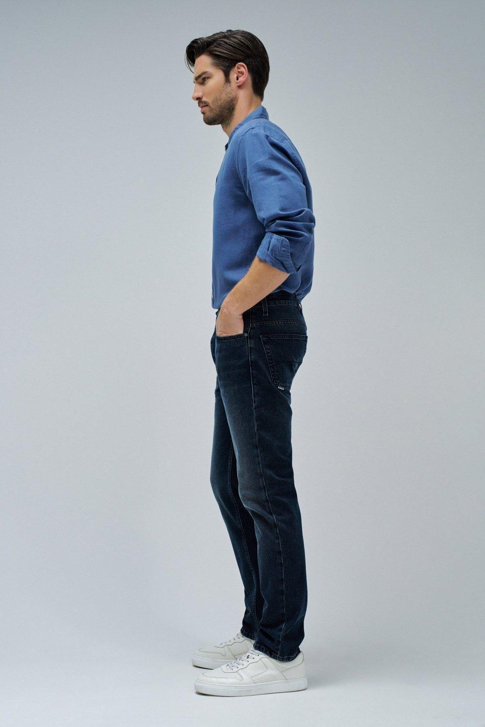 Blue Regular Fit S-Repel Jeans, , large image number 2