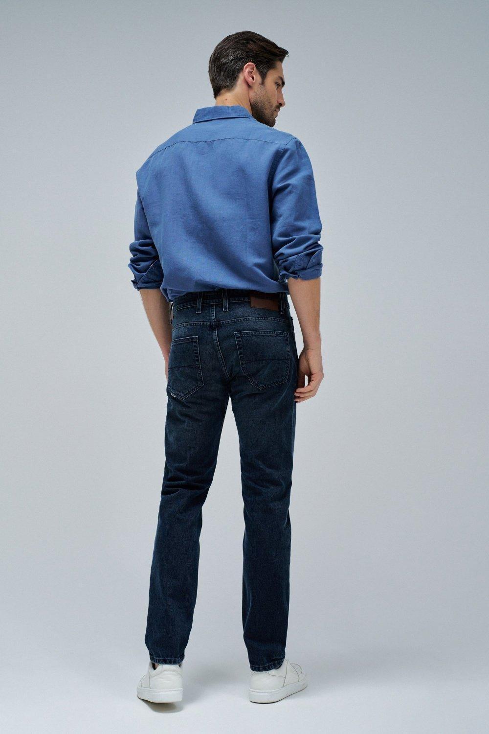 Blue Regular Fit S-Repel Jeans, , large image number 3