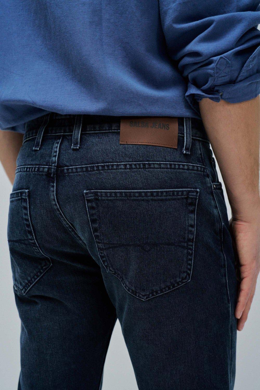 Blue Regular Fit S-Repel Jeans, , large image number 4