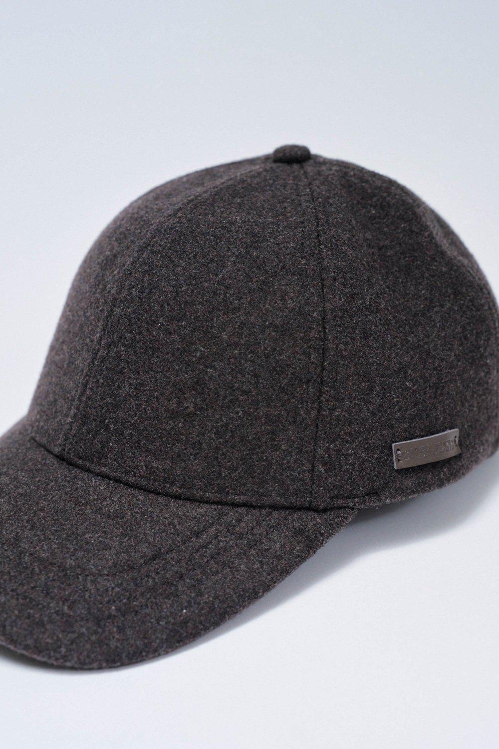 Brown Wool Cap, Brown, large image number 4