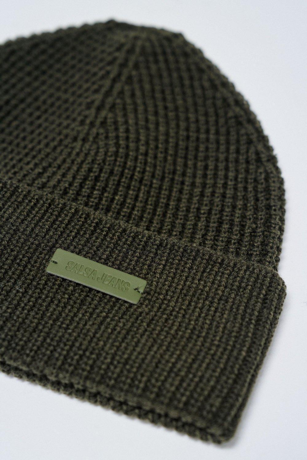 Knitted Hat, Green, medium