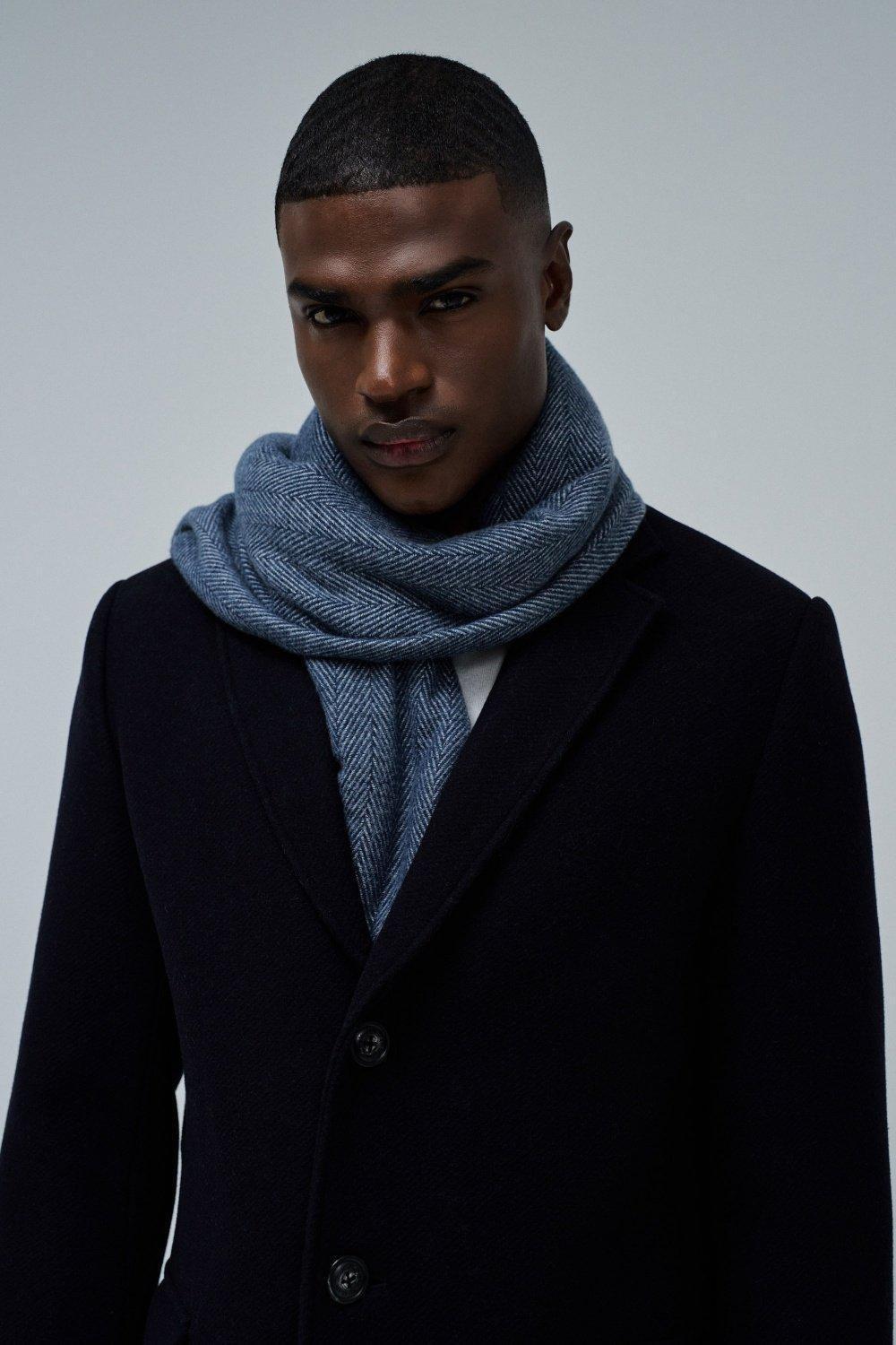 Blue Striped Scarf, 2101_830, large image number 1