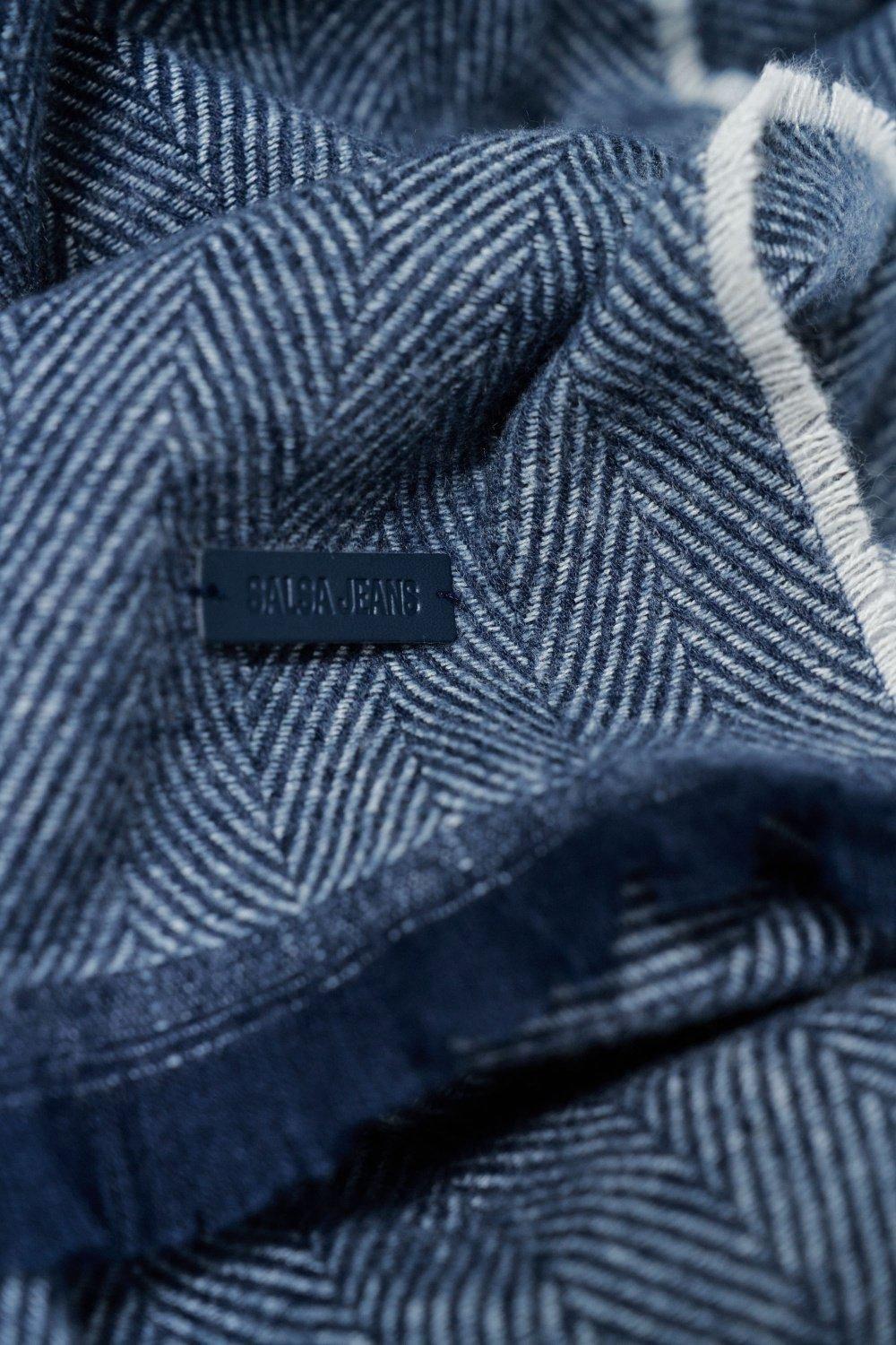 Blue Striped Scarf, 2101_830, large image number 2