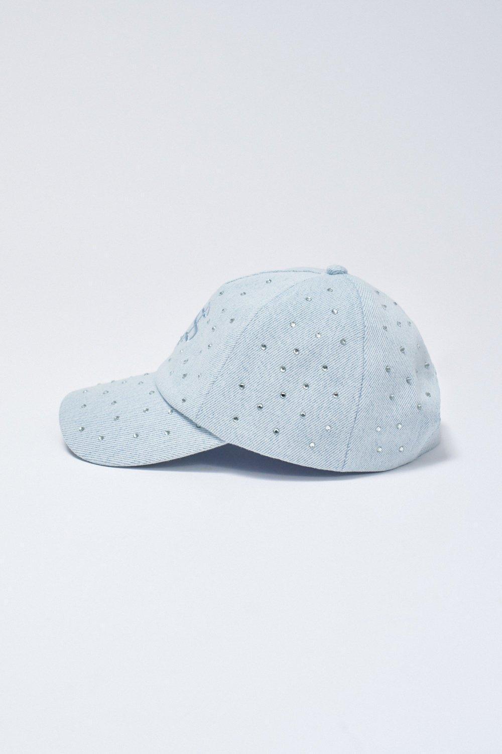 Denim Embellished Baseball Hat, 2101_852, large image number 2